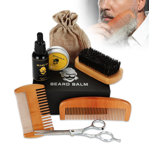 Men Beard Care Set Bread Oil Balm